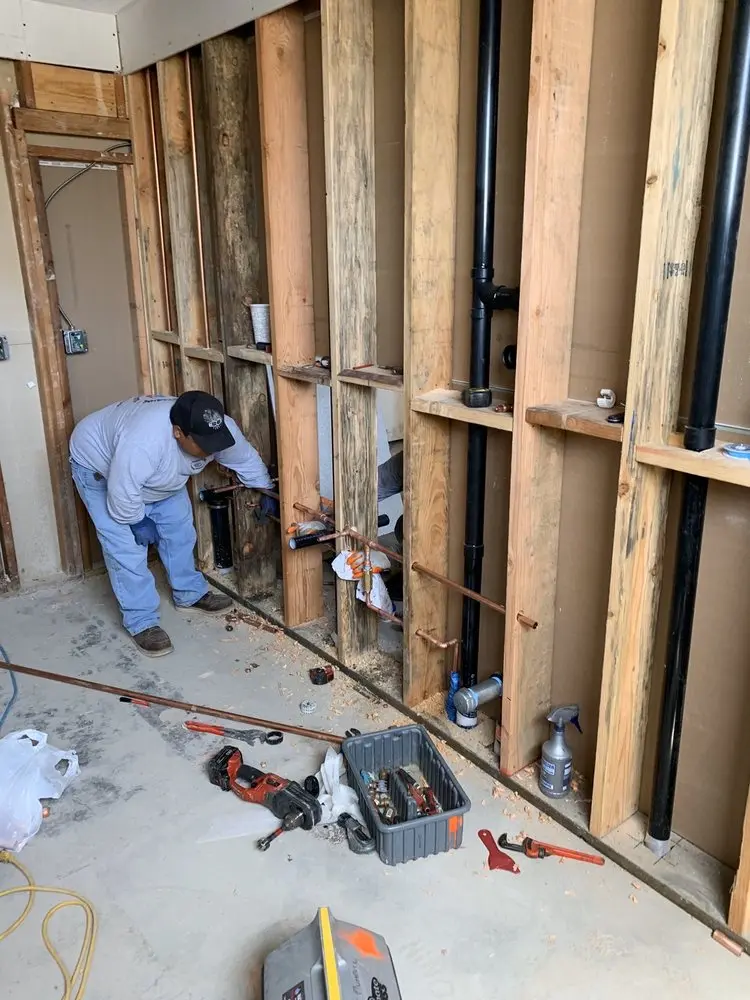 Commercial rough-in plumbing for Water Heater Replacement in Christiana